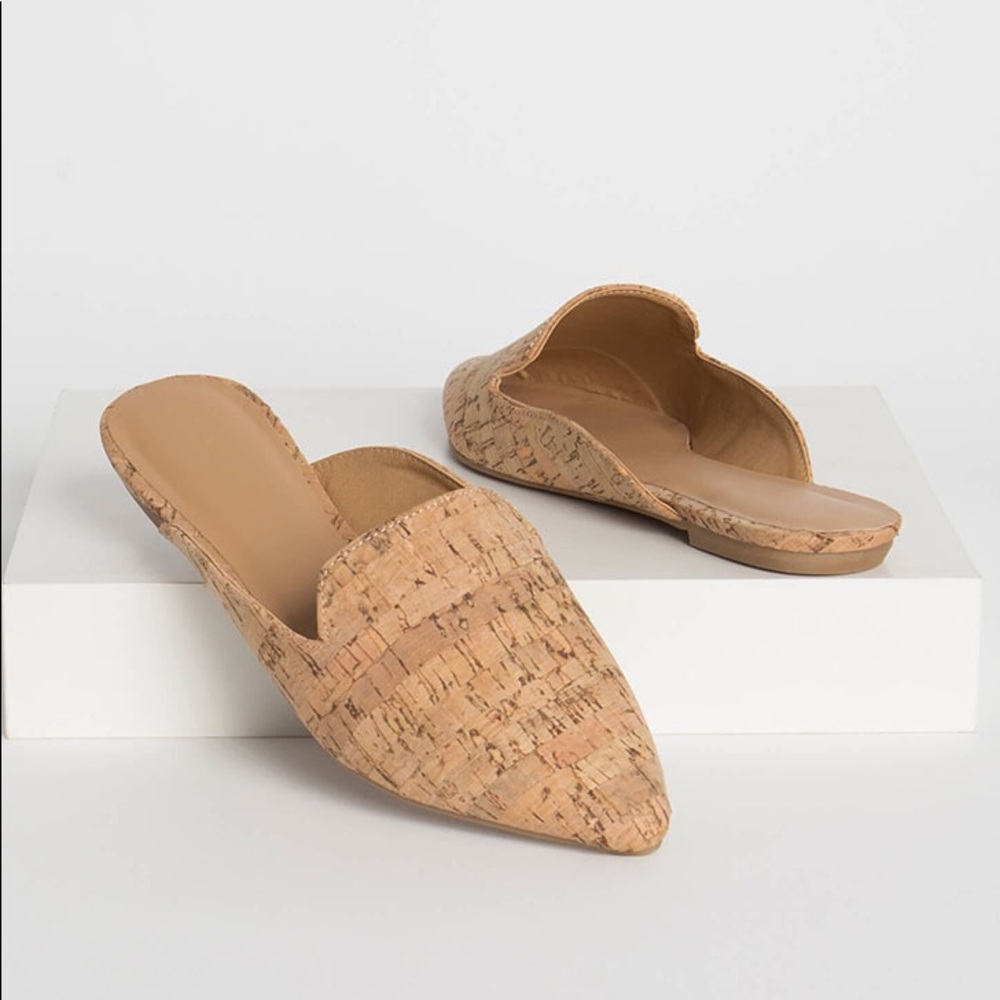 LAST 1! 5🌟 BESTSELLER Natural Cork Flat Mules - Picture 4 of 5